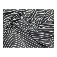 Cairo Woven Stripe Heavy Cotton & Linen Dress Fabric Black & White