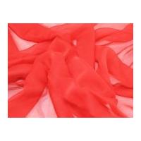 Cationic Chiffon Dress Fabric Bright Red