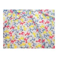 Cartoon Donkey Print Polycotton Dress Fabric