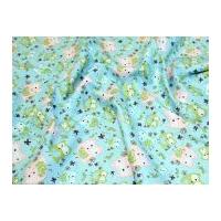 Camelot Fabrics Whoo\'s Cute Owls Quilting Fabric Turquoise