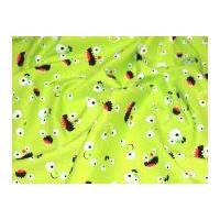 Camelot Fabrics Monster Mash Faces Quilting Fabric Green