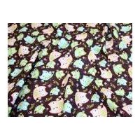 Camelot Fabrics Whoo's Cute Owls Quilting Fabric Brown