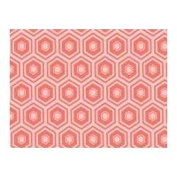 Camelot Fabrics Mixology Honeycomb Poplin Quilting Fabric Grapefruit