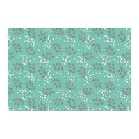 camelot fabrics wildflowers sprigs poplin quilting fabric turquoise