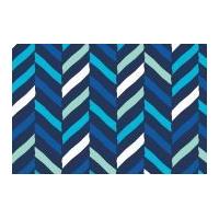 Camelot Fabrics Singin' the Blues Herringbone Poplin Quilting Fabric Blue