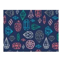 Camelot Fabrics What a Gem Gems Quilting Fabric Navy