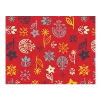 Camelot Fabrics What's Cookin' Floral Quilting Fabric Red