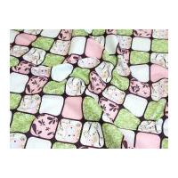 Camelot Fabrics Whoo\'s Cute Cute Collage Quilting Fabric Brown