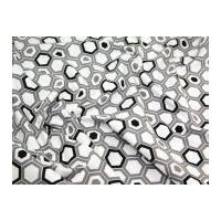 Camelot Fabrics The Design Studio Hexagons Quilting Fabric Grey