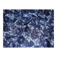Camelot Fabrics Mint To Be Floral Damask Quilting Fabric Navy