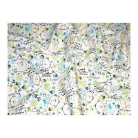 Camelot Fabrics Theodore Izzy Theodore the Bear Quilting Fabric White