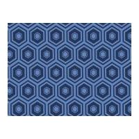 Camelot Fabrics Mixology Honeycomb Poplin Quilting Fabric Navy