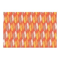 Camelot Fabrics Let's Go Feathers Poplin Quilting Fabric Orange