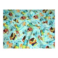 Camelot Fabrics Monster Mash Party Monsters Quilting Fabric Blue