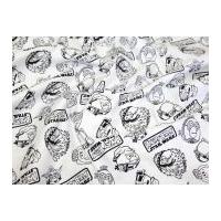 Camelot Fabrics Angry Birds Star Wars Outlines Quilting Fabric White