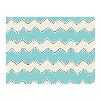 Camelot Fabrics Playground Zig Zags Quilting Fabric Aqua