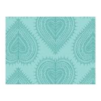 camelot fabrics love letters hearts poplin quilting fabric aqua