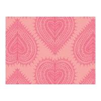 camelot fabrics love letters hearts poplin quilting fabric pink