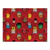 Camelot Fabrics Marvel Comics Quilting Fabric Characters Red