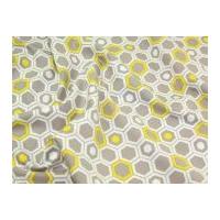 Camelot Fabrics The Design Studio Hexagons Quilting Fabric Yellow