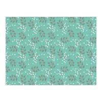 Camelot Fabrics Wildflowers Sprigs Poplin Quilting Fabric Turquoise