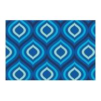 Camelot Fabrics Singin' the Blues Ogee Poplin Quilting Fabric Royal