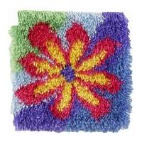 caron wonderart latch hook shaggy rug kit flower power