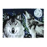 Caron WonderArt Latch Hook Rug Kit Midnight Wolves