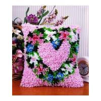 Caron Natura Latch Hook Rug Kit Heart Wreath