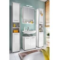 Carla Bathroom Set 1 In White With High Gloss Fronts And LED