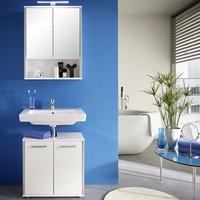 Carla Bathroom Set In White With High Gloss Fronts And LED