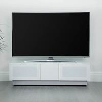 Castle LCD TV Stand Large In White With Glass Door