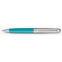 Caran d\'Ache Léman Bicolour Turquoise Silver Plated/Rhodium Coated Ball Pen