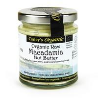 carleys organic raw macadamia nut butter 170g