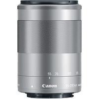 canon ef m 55 200mm f45 63 is stm lens silver white box