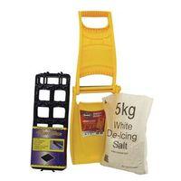 car kit includes snow shovel traction aid and 5kg bag of salt
