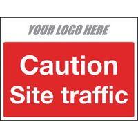 CAUTION SITE TRAFFIC 600X400MM