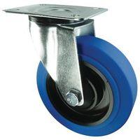 CASTOR, RUBBER TYRED 100mm DIA PLATE FIXING - SWIVEL