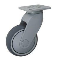 castors grey rubber tyred 100mm dia swivel