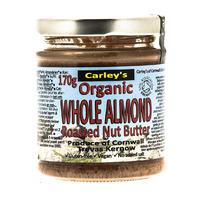 carleys organic whole almond roasted nut butter 170g