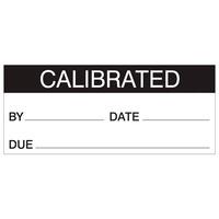 calibrated date due labels black on nylon cloth 38 x 15mm pack