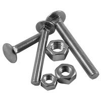 Carriage Bolt and Nut Zinc Plated