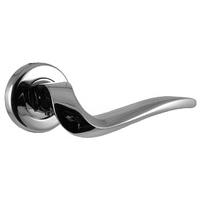 capri chrome lever on rose door handles set