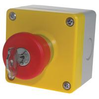 camdenboss csc1 60 e stop box key release plastic switch body red