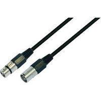 Cable [1x XLR socket - 1x XLR plug] 3 m Black Paccs