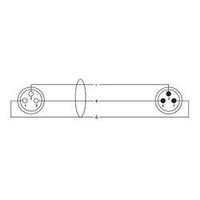 Cable [1x XLR socket - 1x XLR plug] 10 m Black Cordial CFM10FM