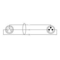 Cable [1x XLR socket - 1x XLR plug] 1 m Black Cordial CFM1FM