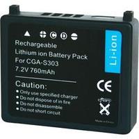 Camera battery Conrad energy replaces original battery CGA-S303, VW-VBE10 7.2 V 700 mAh