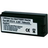 Camera battery Conrad energy replaces original battery NP-FC10, NP-FC11 3.6 V 700 mAh