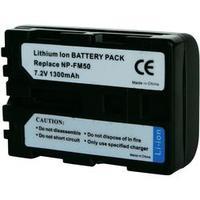 Camera battery Conrad energy replaces original battery NP-FM30, NP-FM50, NP-FM51, NP-QM50, NP-QM51 7.2 V 1300 mAh